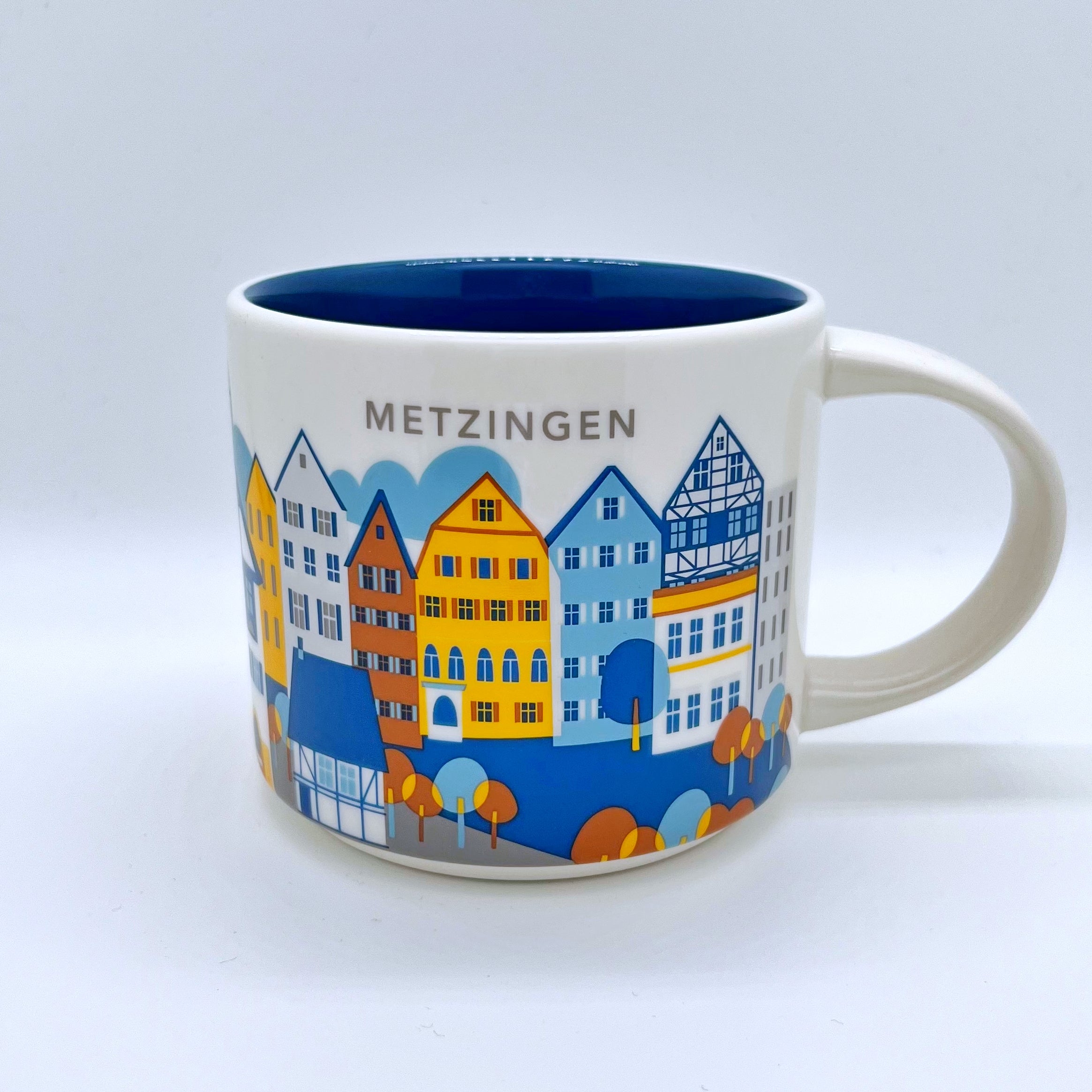 Kaffee Tee und Cappuccino Tasse von Starbucks mit gemalten Bildern aus der Stadt Metzingen