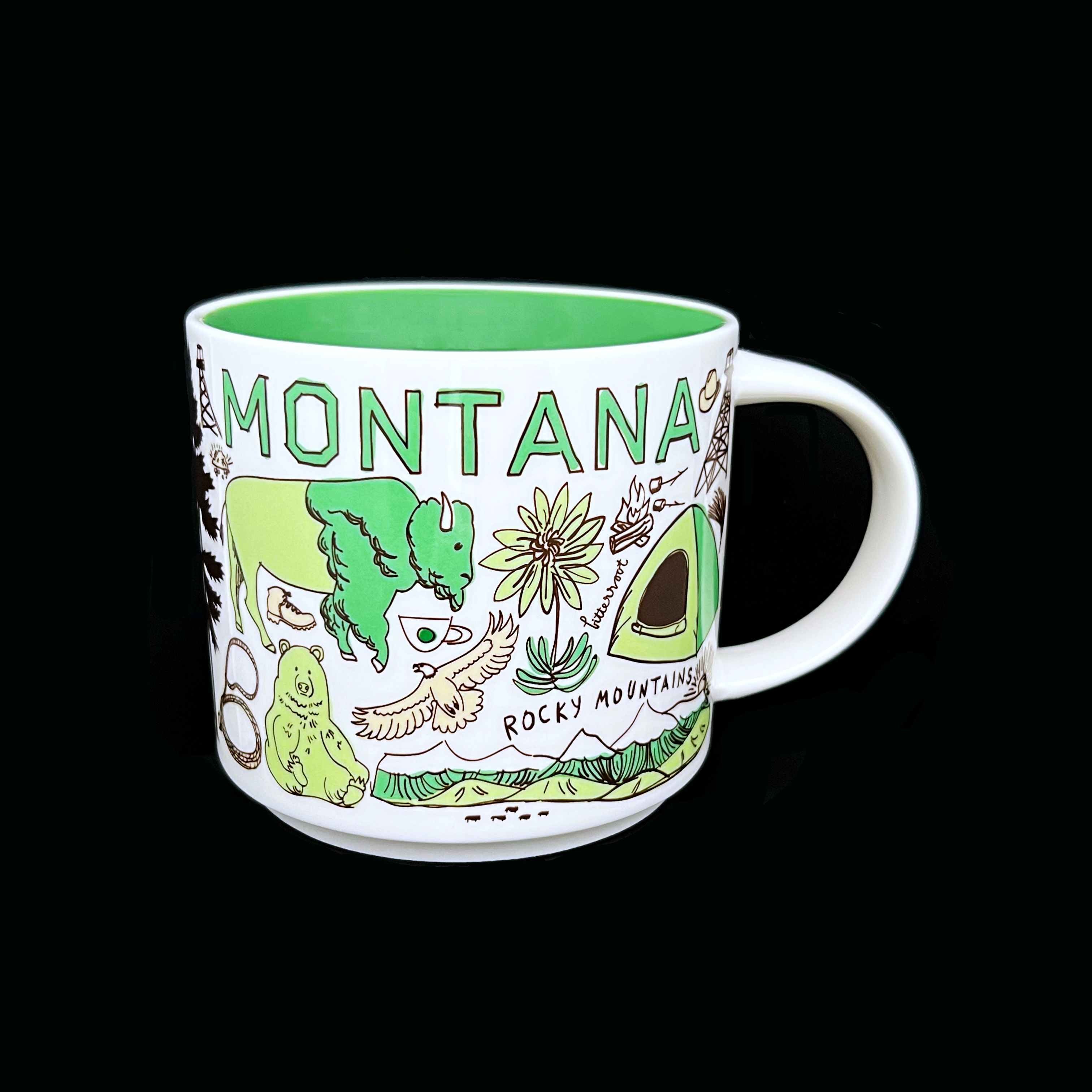 Starbucks 🇺🇸 MONTANA (V.2) State Kaffee Tasse - The Coffee Mug Shop
