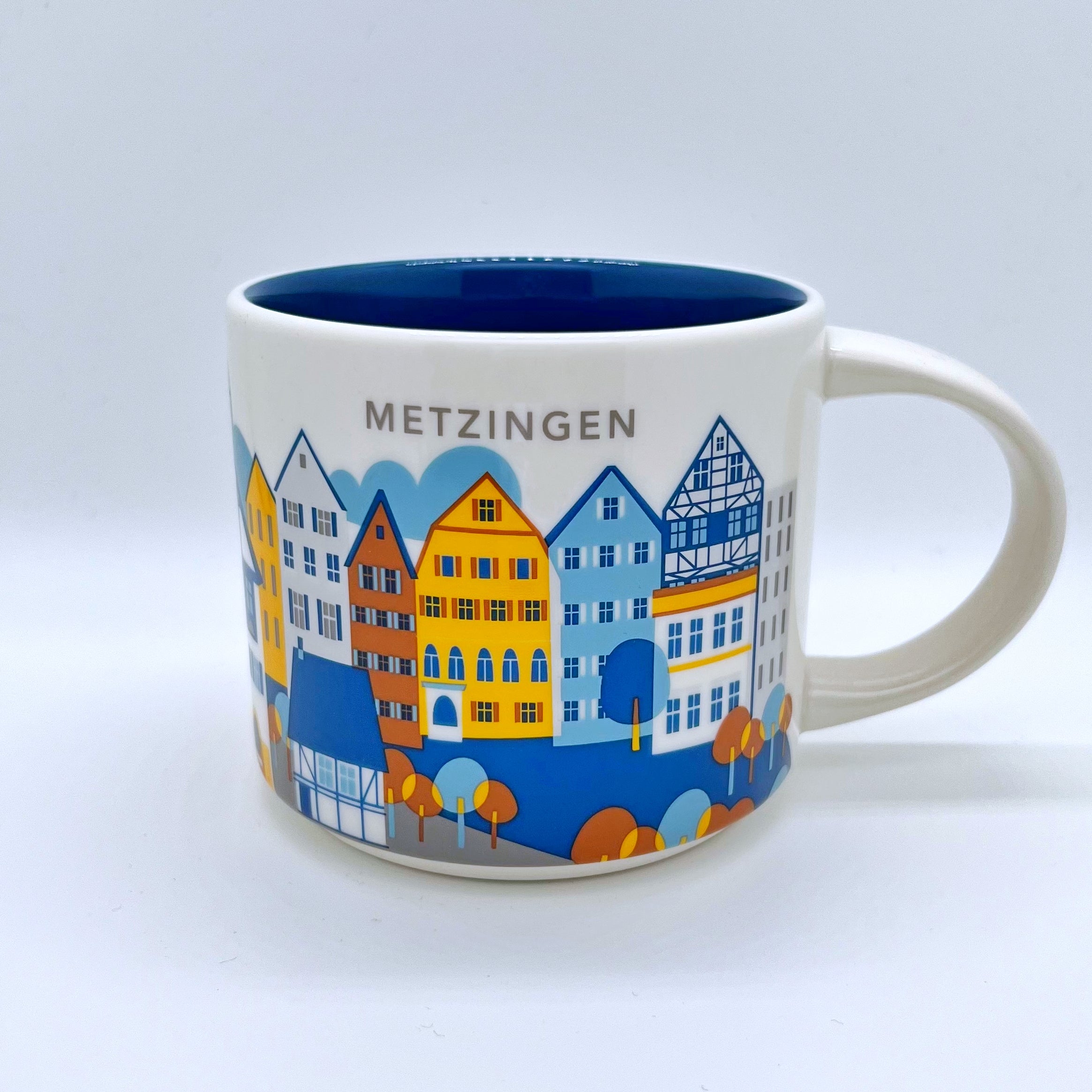 Kaffee Tee und Cappuccino Tasse von Starbucks mit gemalten Bildern aus der Stadt Metzingen