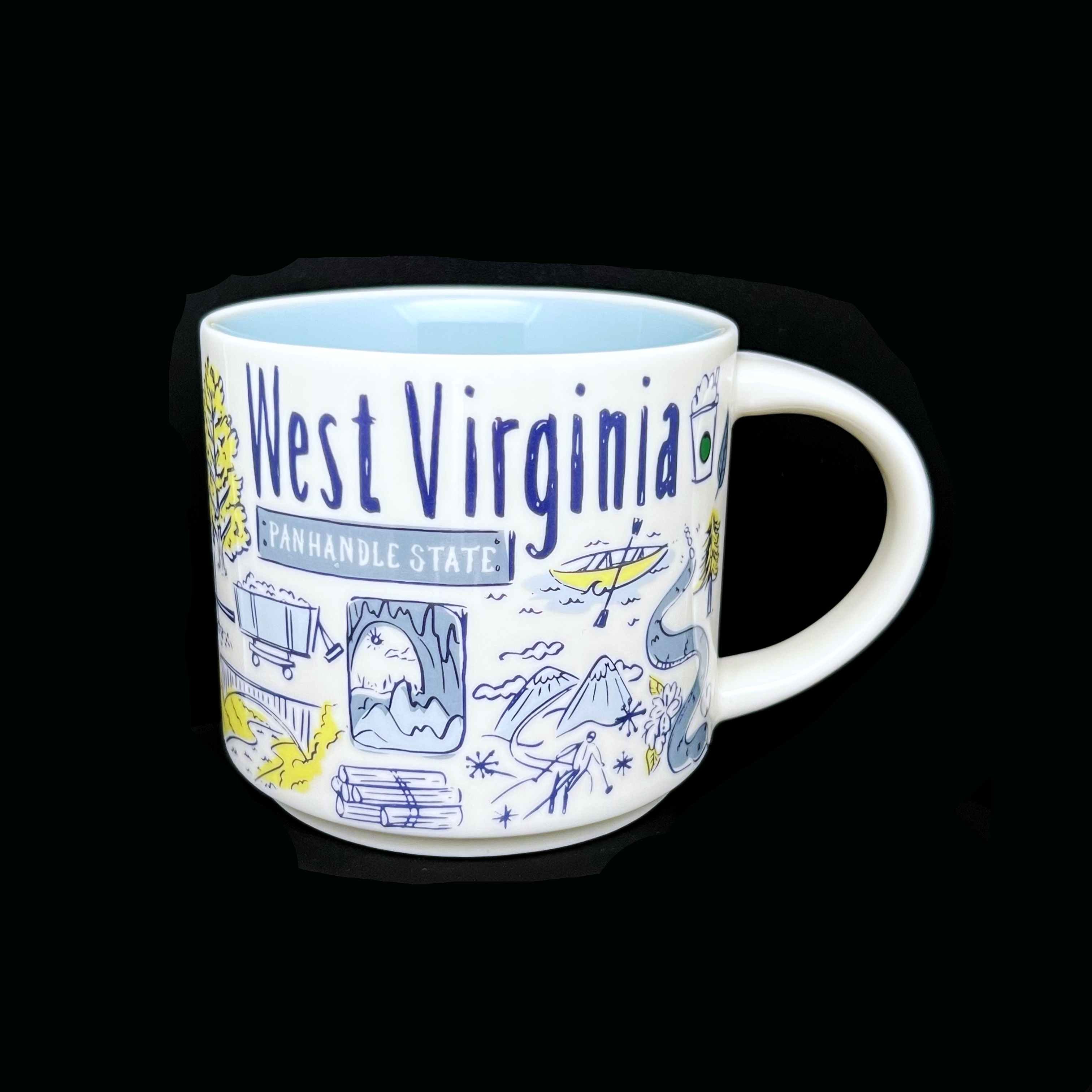 Starbucks 🇺🇸 WEST VIRGINIA (V.1) State Kaffee Tasse - The Coffee Mug Shop